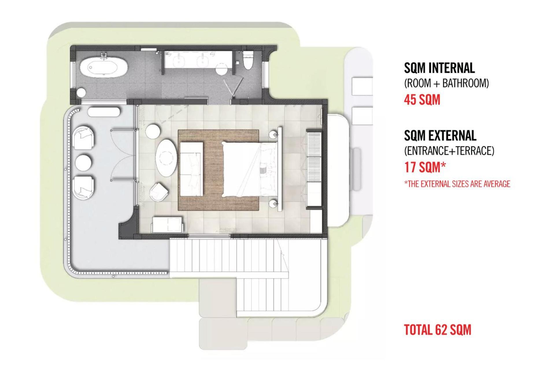 ホテル The Standard, ホアヒン郡 エクステリア 写真 Floorplan of a micro apartment