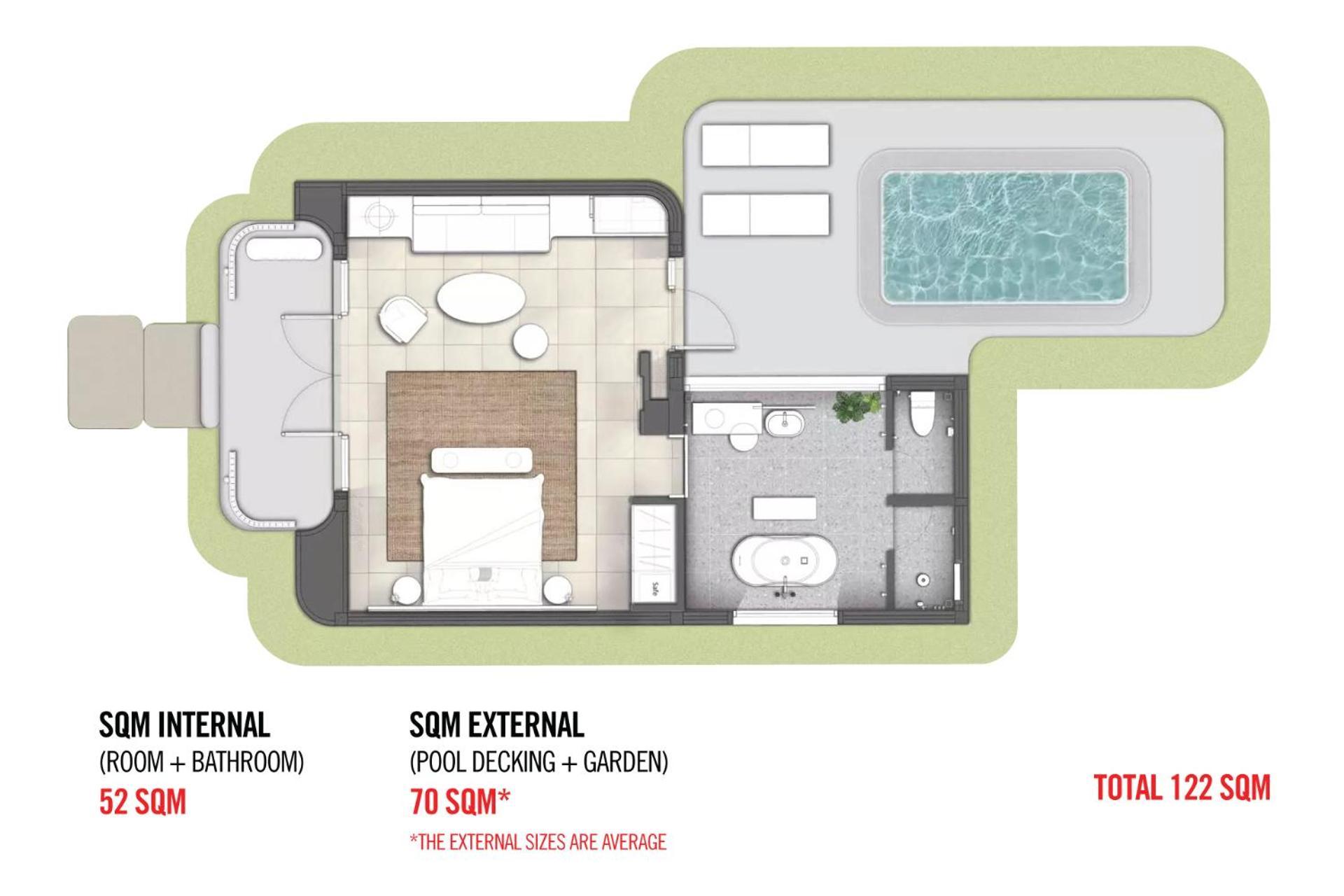ホテル The Standard, ホアヒン郡 エクステリア 写真 Floorplan of a typical suite